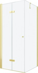 MEXEN/S - LIMA sprchový kout 90x90, transparent, zlatá (856-090-090-50-00)