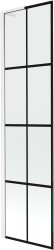 MEXEN/S - Next L vanová zástěna FIX 50 x 150 cm, černá vzor, bílá (895-050-000-03-77-20)