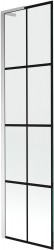 MEXEN/S - Next L vanová zástěna FIX 50 x 150 cm, černá vzor, chrom (895-050-000-03-77-01)
