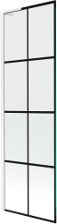 MEXEN/S - Next L vanová zástěna FIX 60 x 150 cm, černá vzor, bílá (895-060-000-03-77-20)