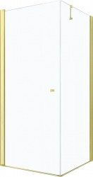 MEXEN/S - PRETORIA sprchový kout 80x90, transparent, zlatá (852-080-090-50-00)