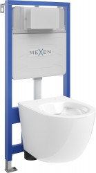 MEXEN/S - WC předstěnová instalační sada Fenix Slim s mísou WC Lena,  bílá (6103322XX00)