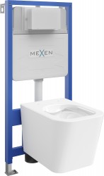 MEXEN/S - WC předstěnová instalační sada Fenix Slim s mísou WC Teo,  bílá (6103385XX00)