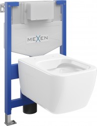 MEXEN/S - WC předstěnová instalační sada Fenix XS-F s mísou WC Margo,  bílá (6803342XX00)