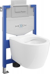 MEXEN/S - WC předstěnová instalační sada Fenix XS-U s mísou WC Carmen,  bílá (6853388XX00)
