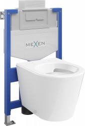 MEXEN/S - WC předstěnová instalační sada Fenix XS-U s mísou WC Rico,  bílá (6853372XX00)