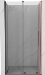 MEXEN - VELAR montážní sada pro sprchové dveře kartáčovaná šedá (871-05-66)