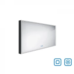 Nimco zrcadlo LED 1200 x 700 Model 13000 černá mat dva dotykové senzory      ZPC 13006VX-90 (ZPC 13006VX-90)