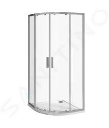 Nion Sprchový kout čtvrtkruhový, 1000x1000 mm, rádius 550 mm, Jika perla Glass, stříbrná/transparentní sklo (H2532N30026681)