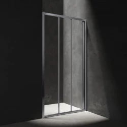 OMNIRES - BRONX trojité posuvné sprchové dveře, 110 cm chrom / transparent /CRTR/ (S20A3110CRTR)