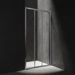 OMNIRES - BRONX trojité posuvné sprchové dveře, 80 cm chrom / transparent /CRTR/ (S20A380CRTR)