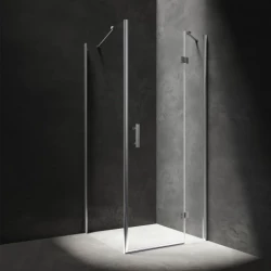 OMNIRES - MANHATTAN obdélníkový sprchový kout s křídlovými dveřmi, 100 x 90 cm chrom / transparent /CRTR/ (MH1090CRTR)