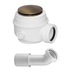 OMNIRES - sifon pro vany a sprchové vaničky průměr 52 mm, bronz /BR/ (WB01XBR)