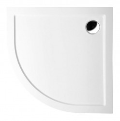 POLYSAN - SERA sprchová vanička z litého mramoru, čtvrtkruh 90x90cm, R550, bílá (41511)