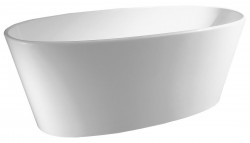 POLYSAN - TESS volně stojící vana litý mramor 157x70x67cm, bílá (99613)