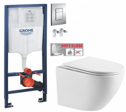 Rapid SL pro závěsné WC 38528SET s chromovou deskou + WC INVENA LIMNOS WITH SOFT, včetně soft/close sedátka (38772001 LI1)