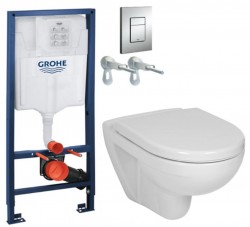 Rapid SL pro závěsné WC 38528SET s chromovou deskou + WC JIKA LYRA PLUS + SEDÁTKO DURAPLAST (38772001 LY6)