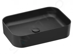 RAVAK - Ceramic Umyvadlo na desku 550x370 mm, bez přepadu, matná černá (XJX0D155001)