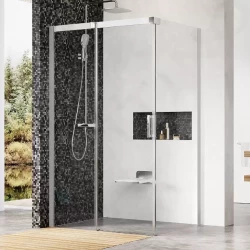 RAVAK - Matrix Sprchový kout třídílný MSDPS-120/90 L, 1185-1205x885-905 mm, satin/čiré sklo (0WLG7U00Z1)