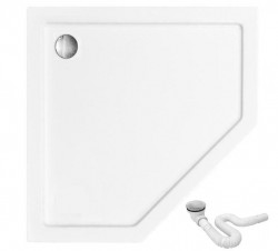 REA - Pětiúhelníková sprchová vanička Diamond 90x90 bílá (REA-K6522)