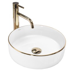 REA - Umyvadlo na desku Sami Gold Edge (REA-U6758)