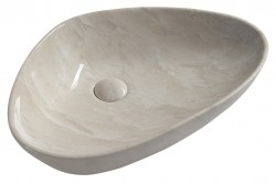 SAPHO - DALMA keramické umyvadlo na desku, 58,5x39 cm, marfil (227)