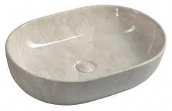 SAPHO - DALMA keramické umyvadlo na desku, 59x42 cm, marfil (427)