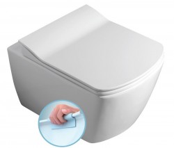 SAPHO - GLANC závěsná WC mísa, Rimless, 37x51,5cm, bílá (GC321)