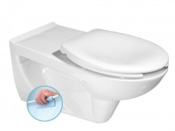 SAPHO - HANDICAP závěsná WC mísa prodloužená 37,5x73cm, Rimless, bílá (K670-002)