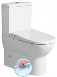 SAPHO - JALTA WC kombi s funkcí bidetu Clean Star,  Rimless, spodní/zadní odpad, bílá (LB402-1)