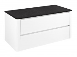SAPHO - LUCIE umyvadlová skříňka s rockstone deskou 89,5x45x44,5cm, bílá / rare rock (LU090-3030-01)