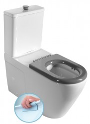 SAPHO - MEDIC RIMLESS WC kombi mísa s nádržkou, spodní/zadní odpad, bílá (MC102)