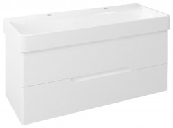 SAPHO - MEDIENA umyvadlová skříňka 117x50,5x48,5cm, bílá mat/bílá mat (MD120)