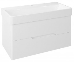 SAPHO - MEDIENA umyvadlová skříňka 96,5x50,5x48,5cm, bílá mat/bílá mat (MD100)