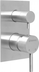 SAPHO - MINIMAL podomítková sprchová baterie, 2 výstupy, nerez mat (MI042)