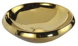 SAPHO - MINIMAL umyvadlo na desku kulaté, průměr 45cm, zlatá (MN045-AK00)