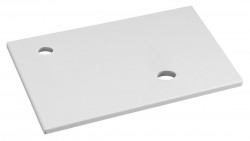 SAPHO - MINOR deska pod umývátko 40x22,5cm, baterie vlevo, litý mramor, bílá (MR400)