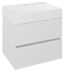 SAPHO - ODETTA umyvadlová skříňka 57x50x43,5cm, bílá lesk (DT060-3030)