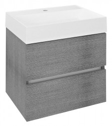 SAPHO - ODETTA umyvadlová skříňka 57x50x43,5cm, dub stříbrný (DT060-1111)