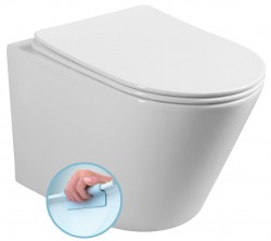 SAPHO - PACO závěsná WC mísa, Rimless, 36x53cm, bílá (PZ1012WR)