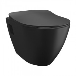 SAPHO - PAULA závěsná WC mísa, 35,5x50cm, černá mat (TP325-51SM)