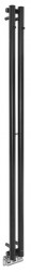 SAPHO - PILON otopné těleso 122x1800 se dvěma háčky pro ručník, černá mat (IZ124)