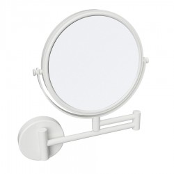 SAPHO - X-ROUND WHITE kosmetické zrcátko závěsné, Ø 180, oboustranné, bílá (XR006W)