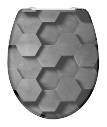 Schütte GREY HEXAGONS| Duroplast, Soft Close (4008431823928)