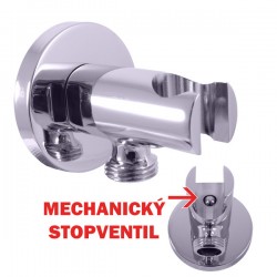 SLEZAK-RAV - Držák sprchy s integrovaným STOP ventilem, Barva: chrom/kov (MD0750)