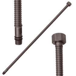 SLEZAK-RAV - Flexi hadice (vlnovec) M10x1 G 1/2'' , Barva: METAL GREY - kartáčovaná , Rozměr: M10x1 x 1/2'',  35 cm (IT0012MGK)