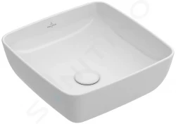 VILLEROY & BOCH - Artis Umyvadlo na desku, 410x410 mm, CeramicPlus, Stone White (417841RW)