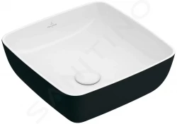 VILLEROY & BOCH - Artis Umyvadlo na desku, 410x410 mm, Coal Black (417841BCT8)