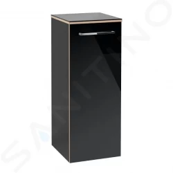 VILLEROY & BOCH - Avento Boční skříňka, 350x890x373 mm, 1 dvířka, Crystal Black (A89500B3)