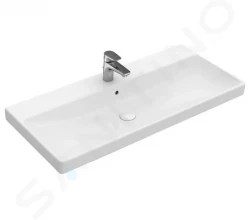 VILLEROY & BOCH - Avento Umyvadlo nábytkové 100x47 cm, s přepadem, otvor pro baterii, CeramicPlus, Stone White (4156A5RW)